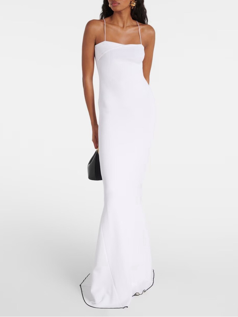 Jacquemus La Robe Aro white Jersey Maxi dress